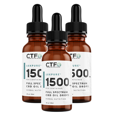 10xPURE™ Full Spectrum CBD Oil Drops - 1500mg - 3 Pack